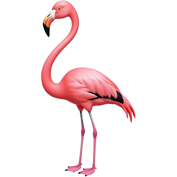 Black flamingo emoji