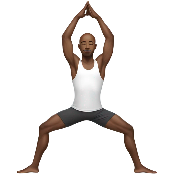 Back bend yoga white male emoji