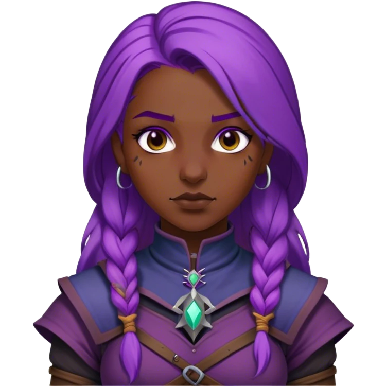 dark witcher girl purple  emoji