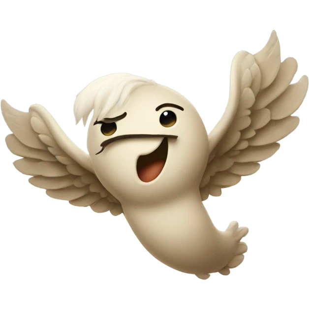 Flying mustache emoji