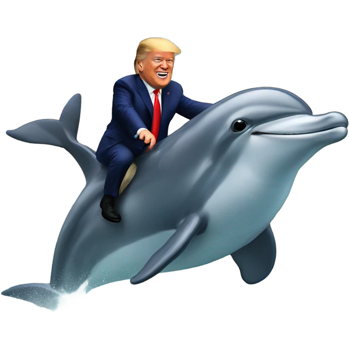 trump on dolphin emoji