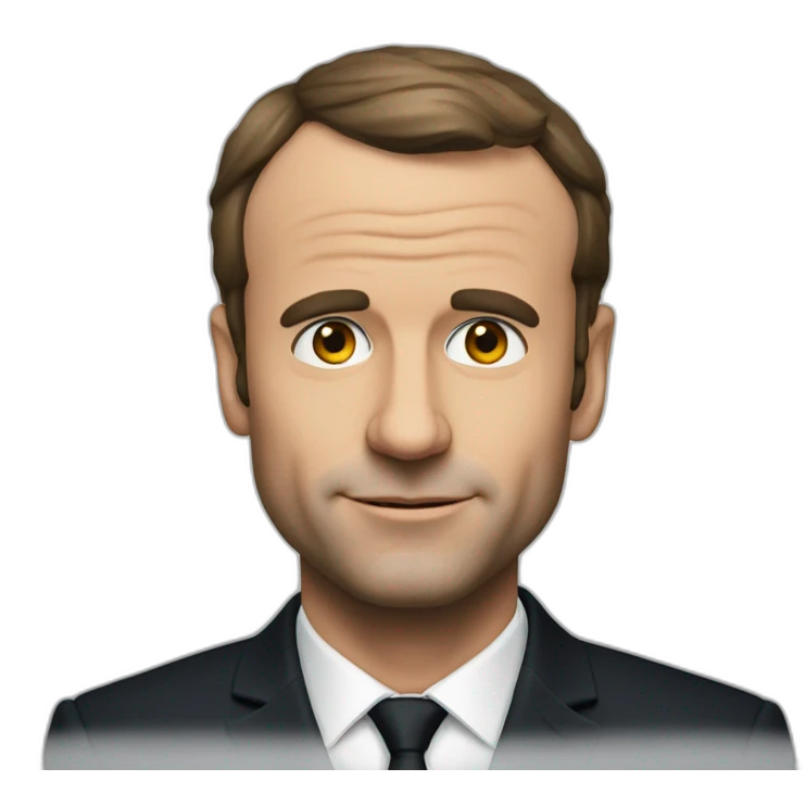 Macron noir qui rigole emoji