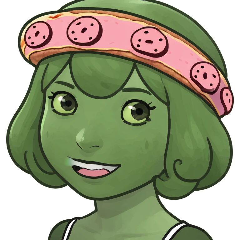 kawaii lady with spam meat   emoji