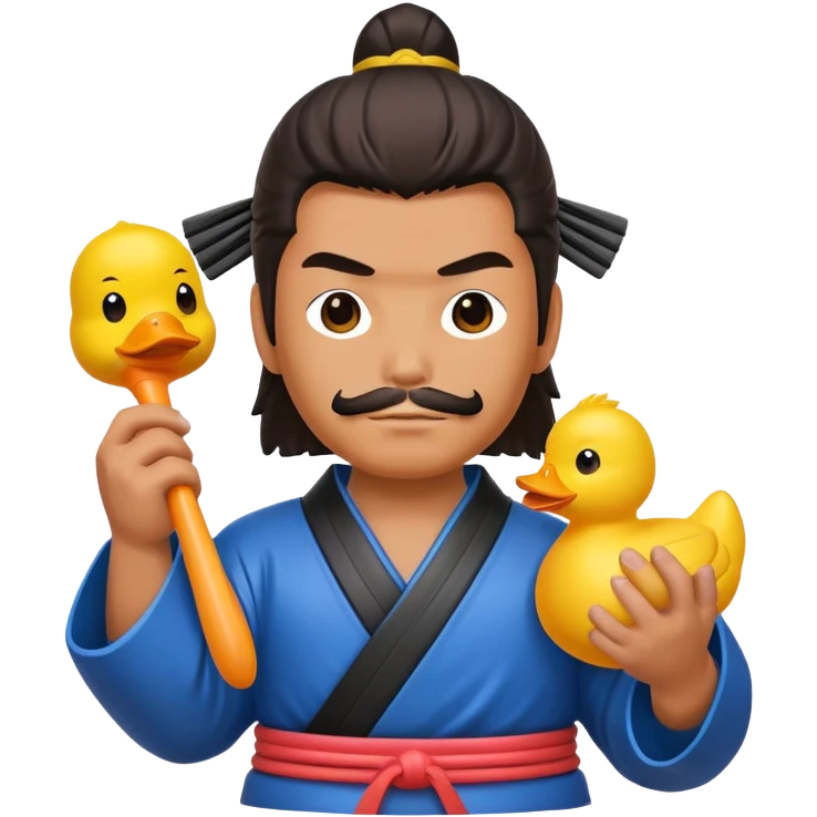 Samurai with rubber duck emoji
