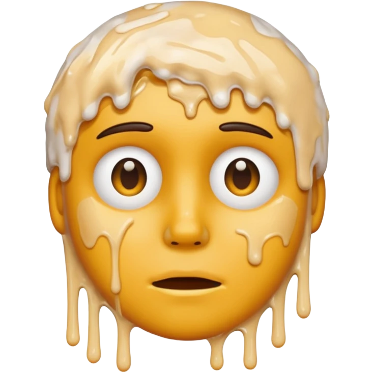 messy glue on face emoji