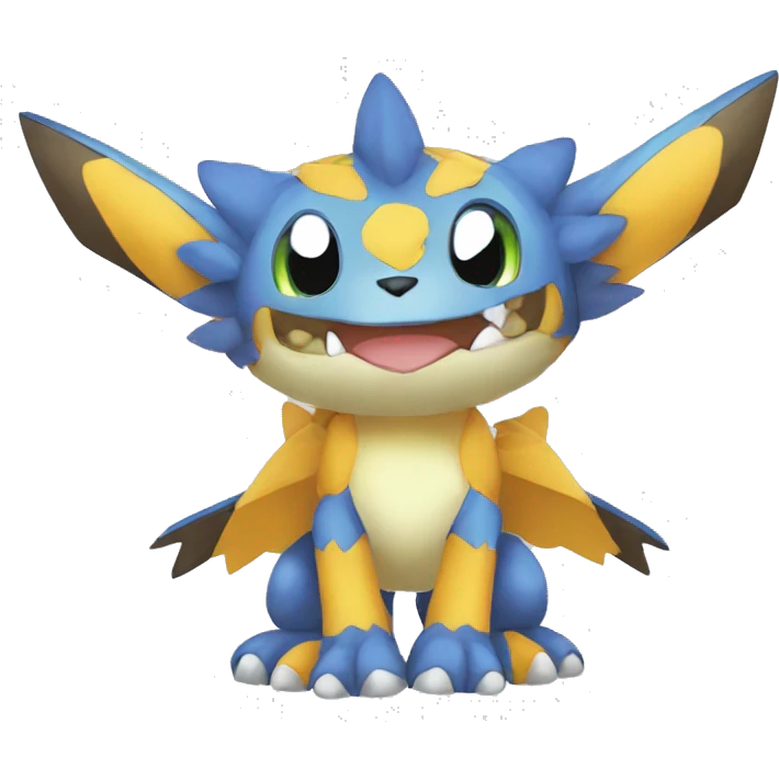 cute cool Digimon-Fakemon-animal full body emoji