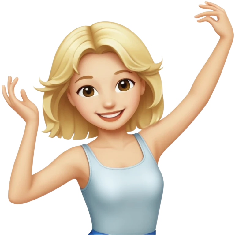Chica rubia bailando pop  emoji