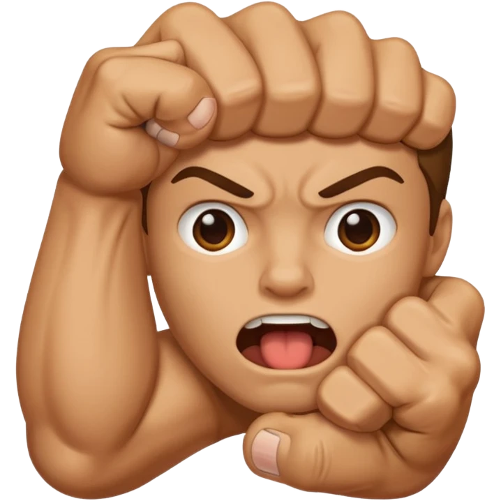 fist on mouth emoji