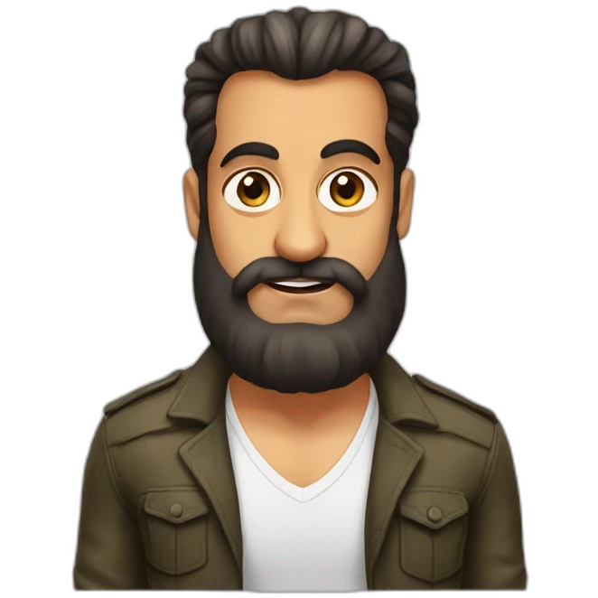 Salman Khan with a very long beard emoji