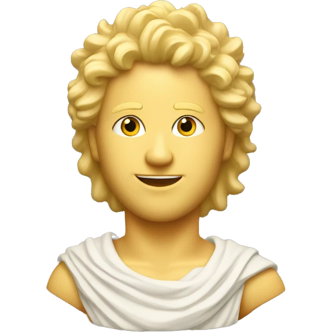Apollo god of music and poetry and sun. Blonde hair emoji
