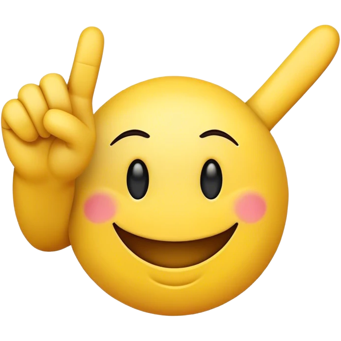 Smiley face emoji doing shaka emoji