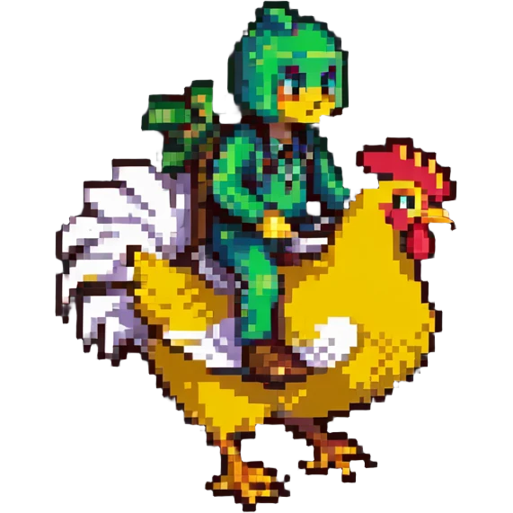 creeper riding a chicken emoji