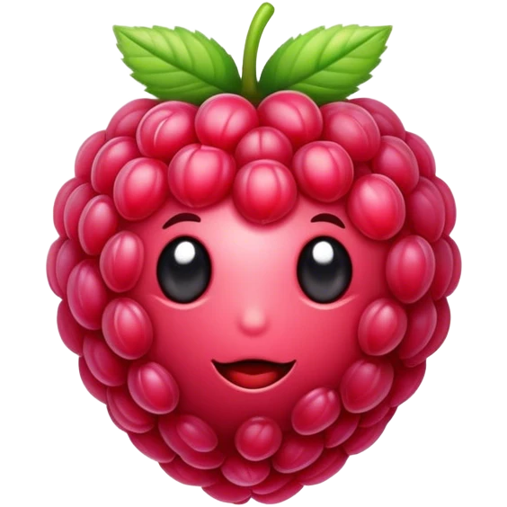A raspberry planet emoji