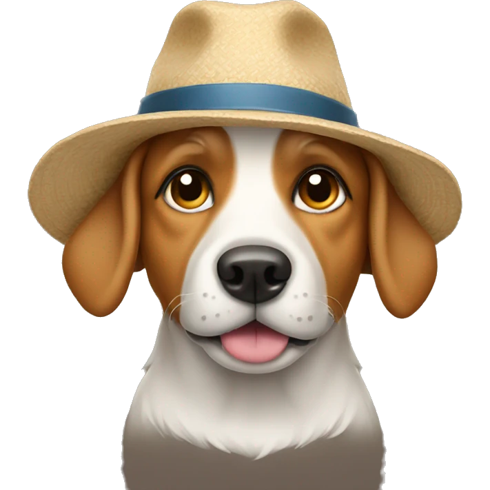 Dog wearing a hat emoji