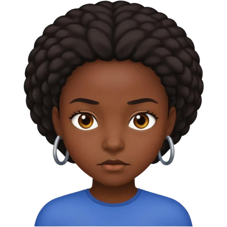 Black girl emoji with a attitude  emoji