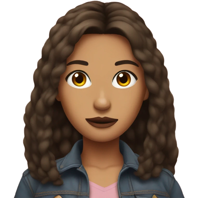 Brunette baddie emoji