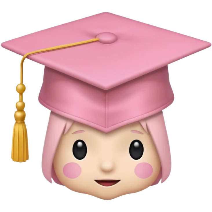 light pink graduation hat emoji