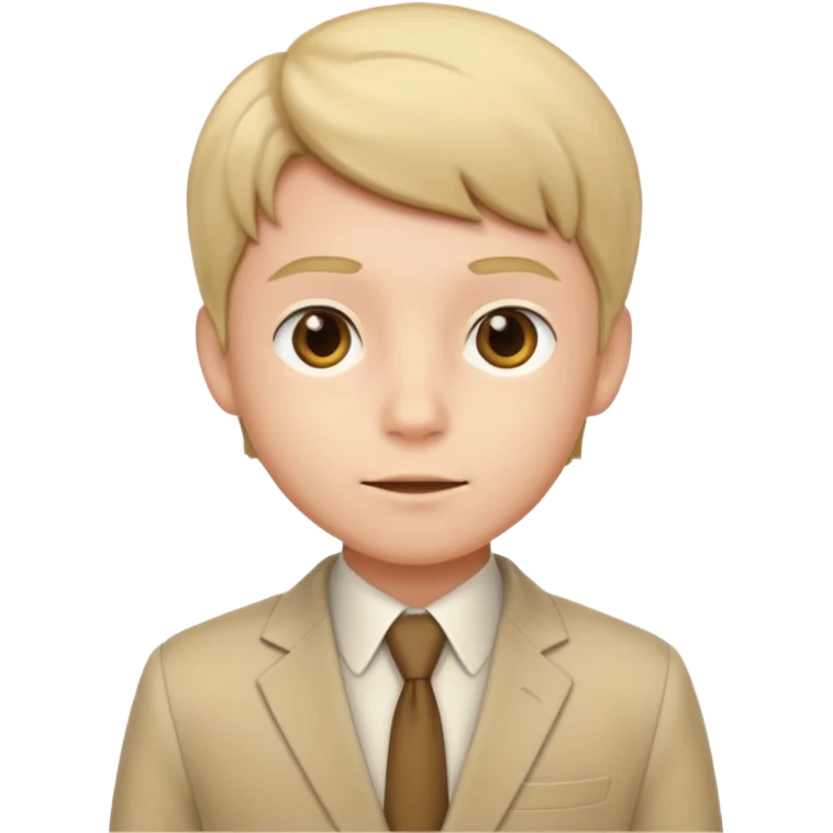 birthday  boy in biege siit emoji
