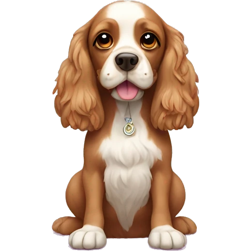 cocker spaniel doing yoga emoji