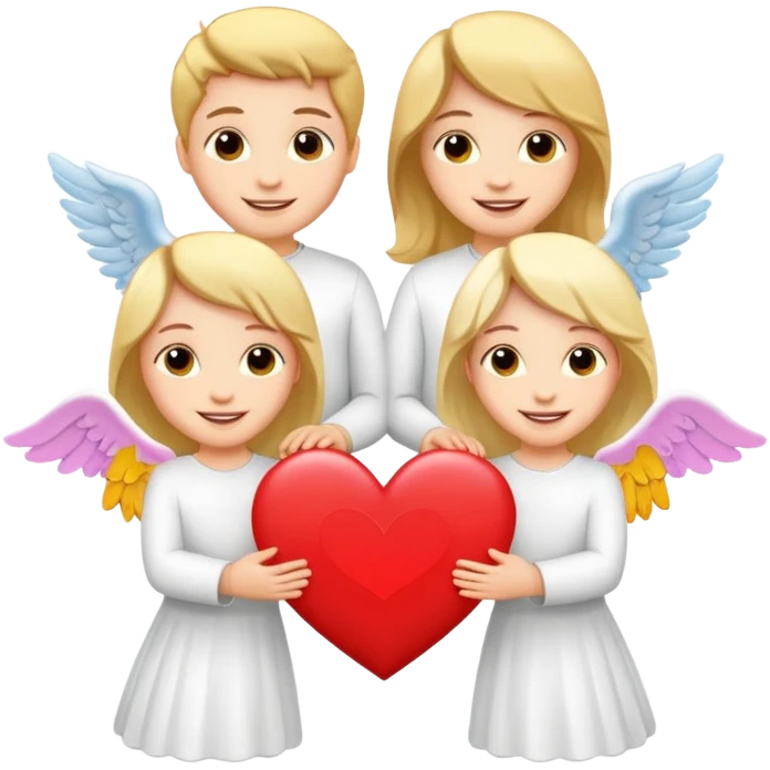 angels holding i love you sign emoji