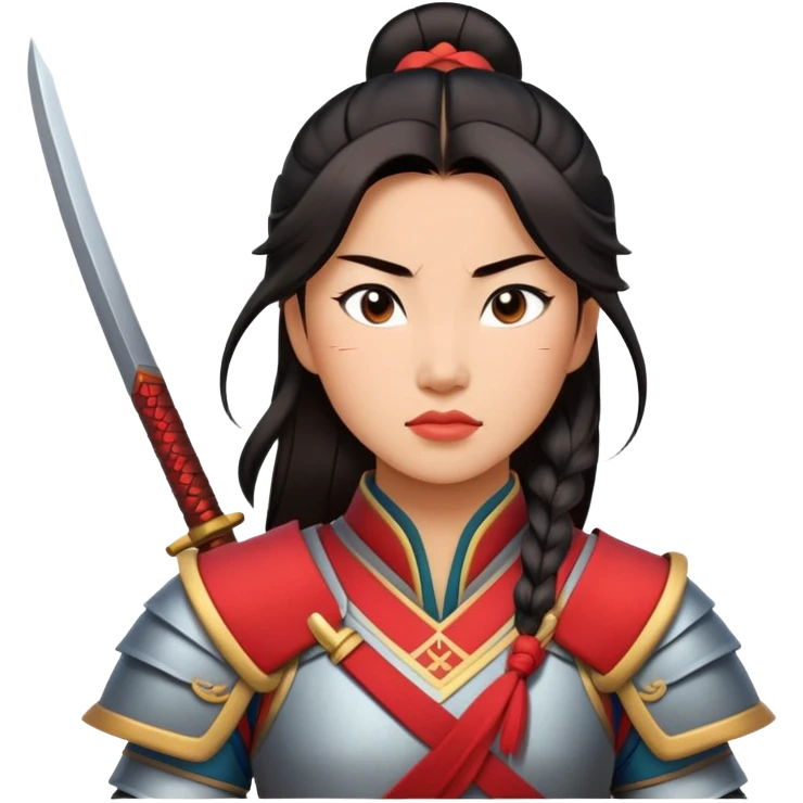 Mulan Chinese warrior woman emoji