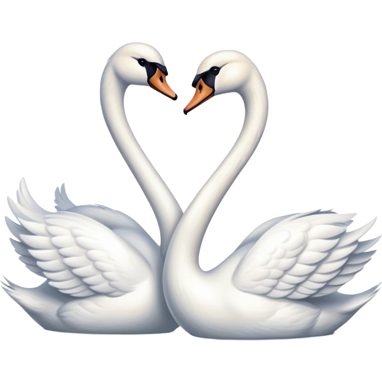 A romantic swan couple emoji