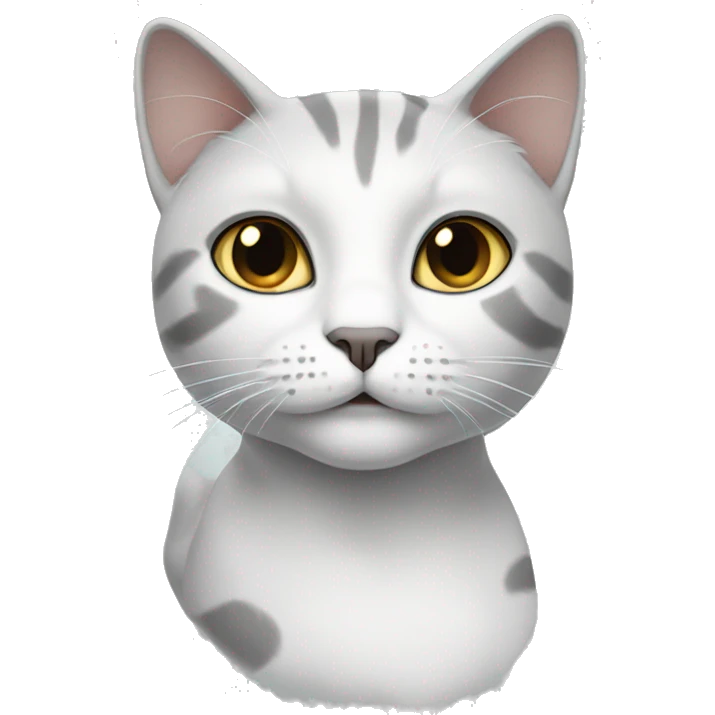 White and grey female cat emoji