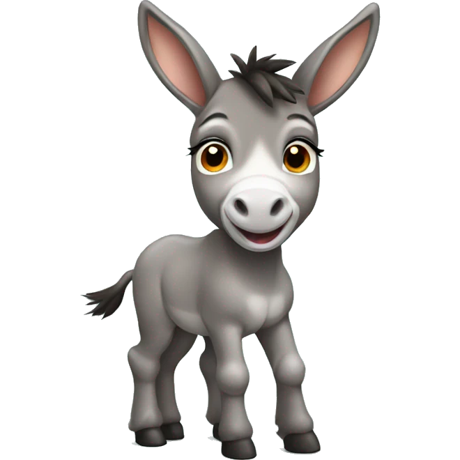 Cute baby donkey emoji
