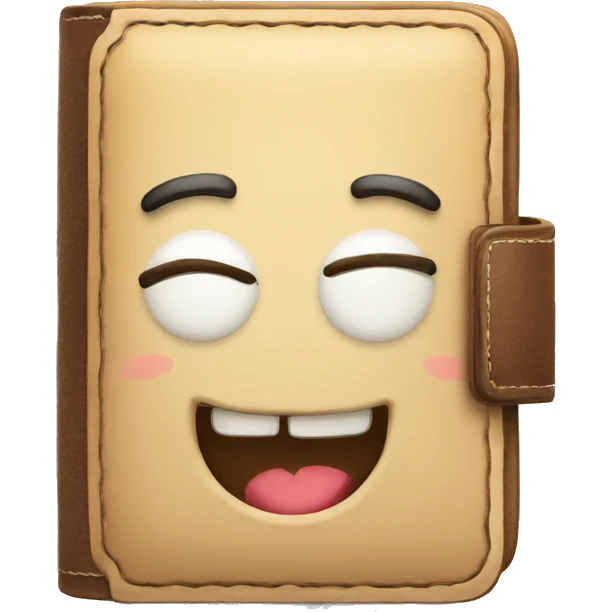 fat wallet with happy emotion emoji