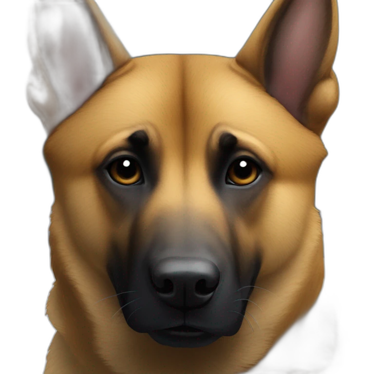 Malinois on a bear emoji