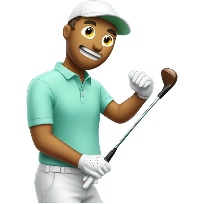 Golfer breaking his club  emoji