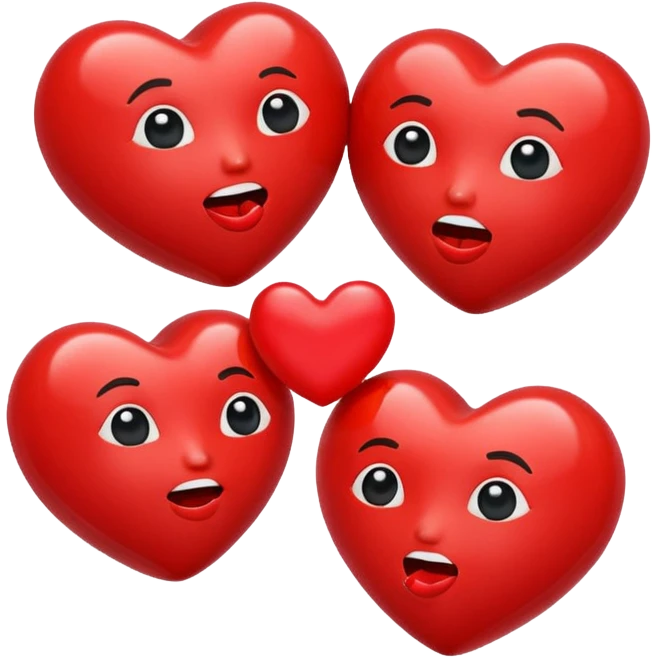 Heart shaped kiss emojis emoji