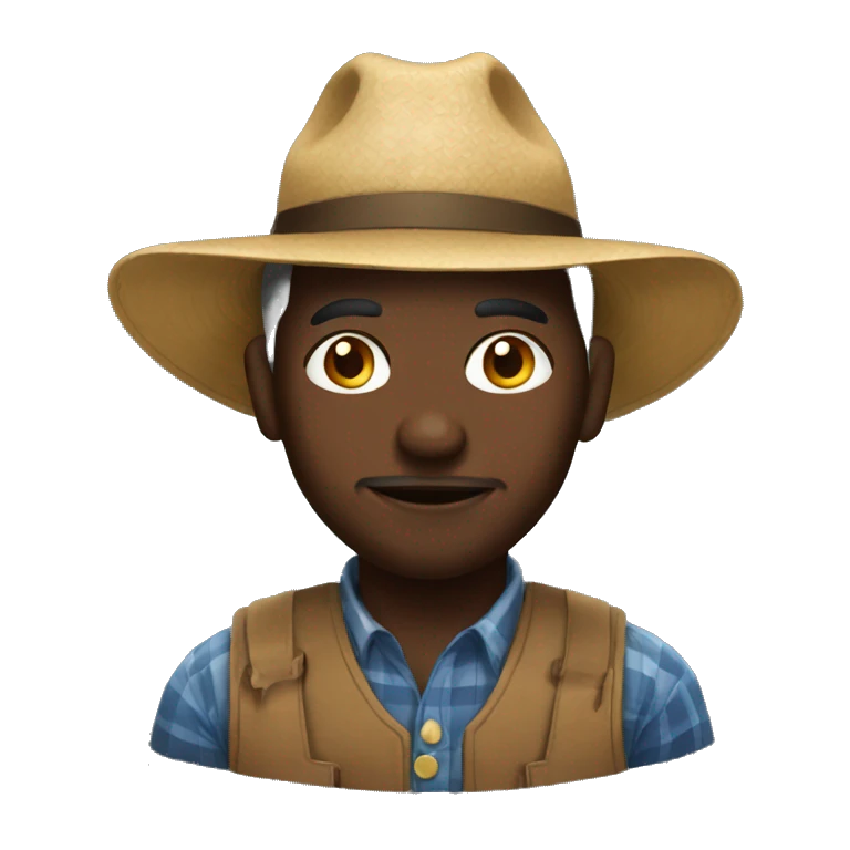 Black farmer emoji