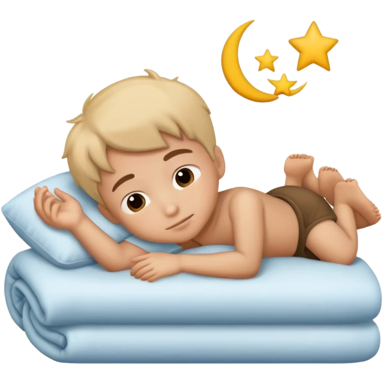 Niño acostado buenas noches emoji