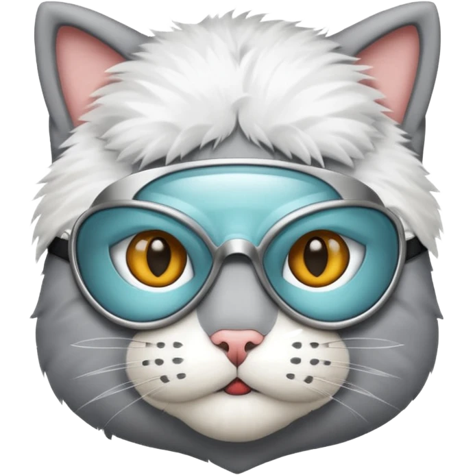 gray doctor cat, surgeon mask emoji