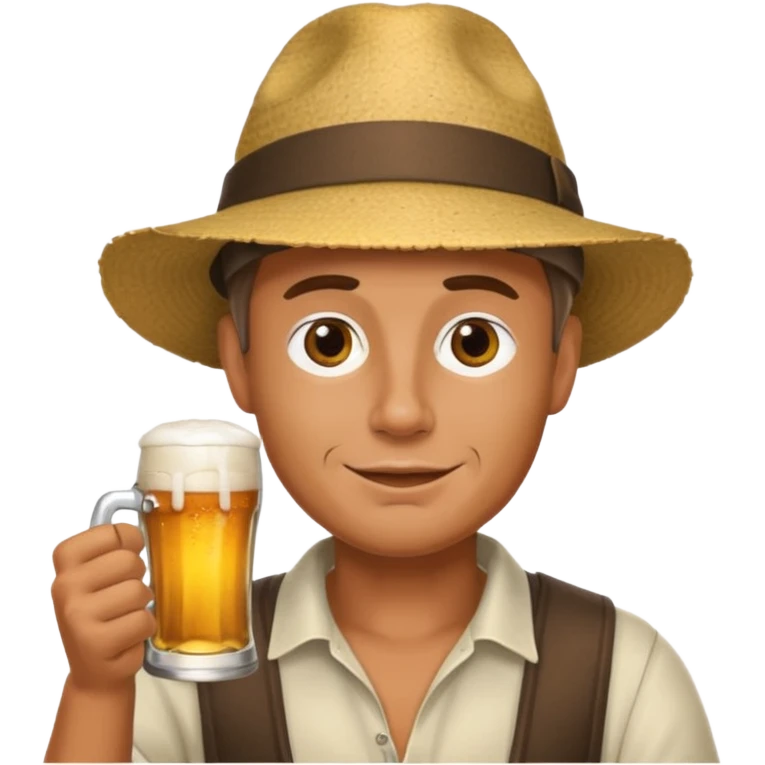 men dringing beer emoji