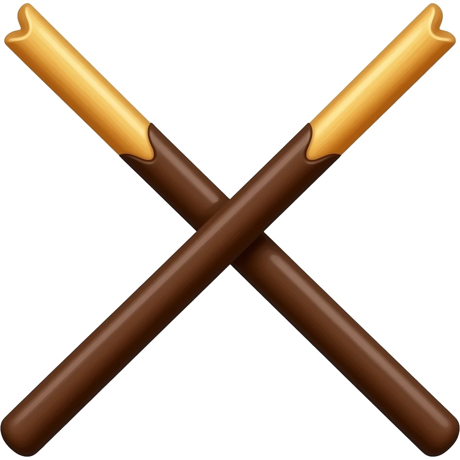Chocolate one Pocky stick emoji