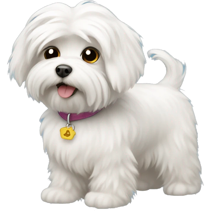 fluffy Maltese dog emoji