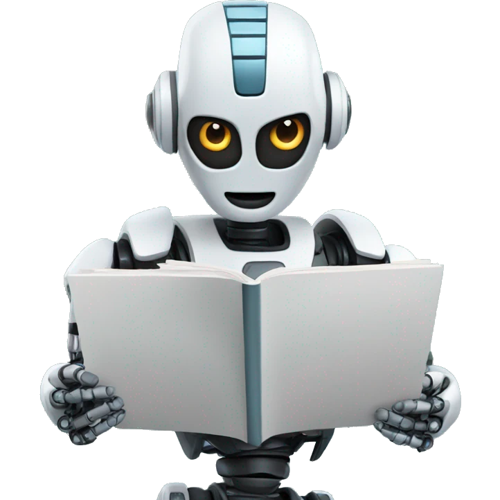 robot holding notebook emoji