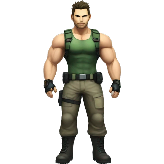 Muscular Chris Redfield  emoji