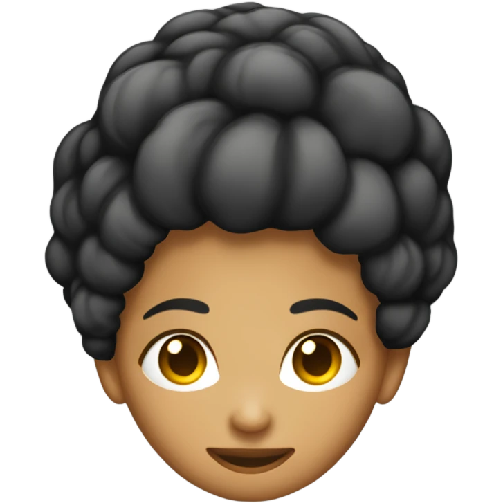 Mulher morena iluminada cabelo cacheado Secretária executiva emoji