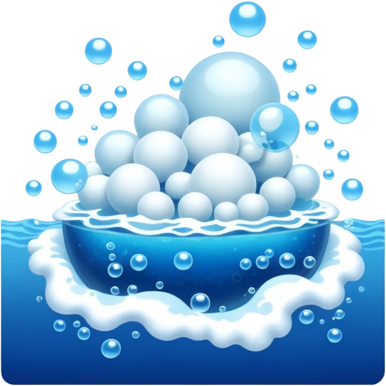 An ocean at a rolling boil with a lot of bubbles errupting from it emoji