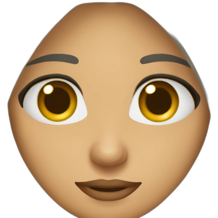 mujer pelo castaño hasta los hombros con anteojos cuadrados y ojos castaños emoji