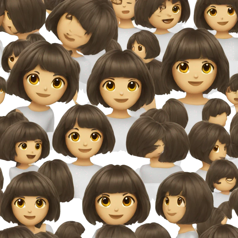 Bob cut with bangs emoji