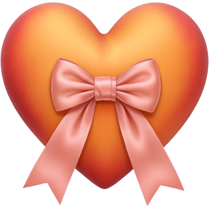peach heart with a ribbon emoji