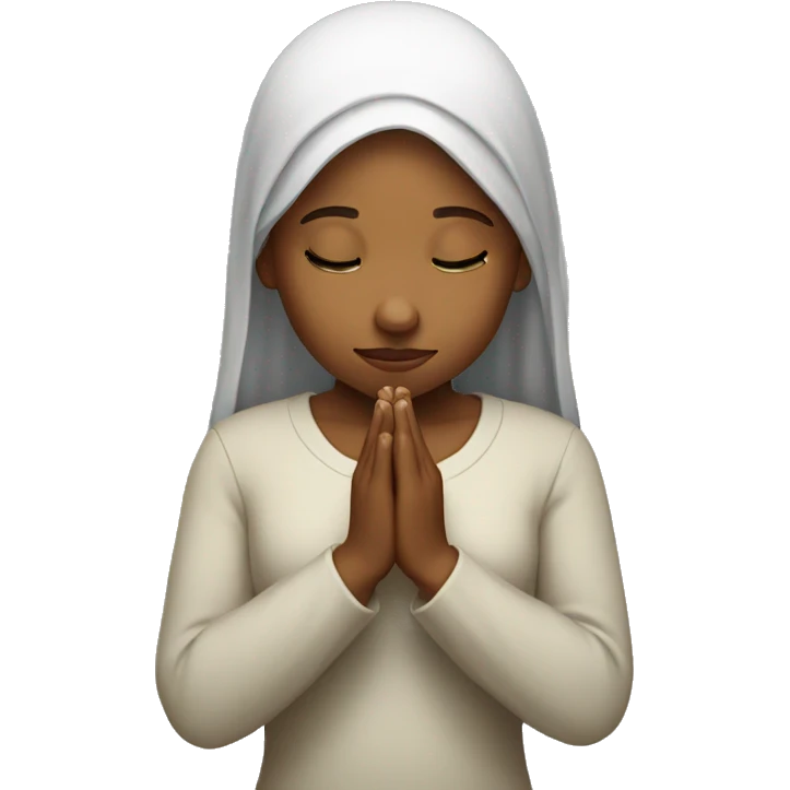 Girl praying emoji