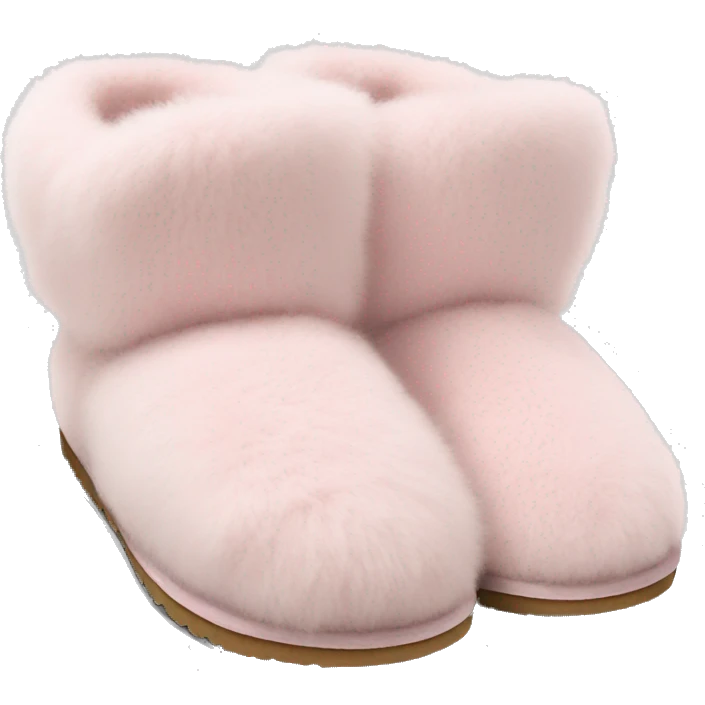 fuzzy slippers uggs light pink emoji