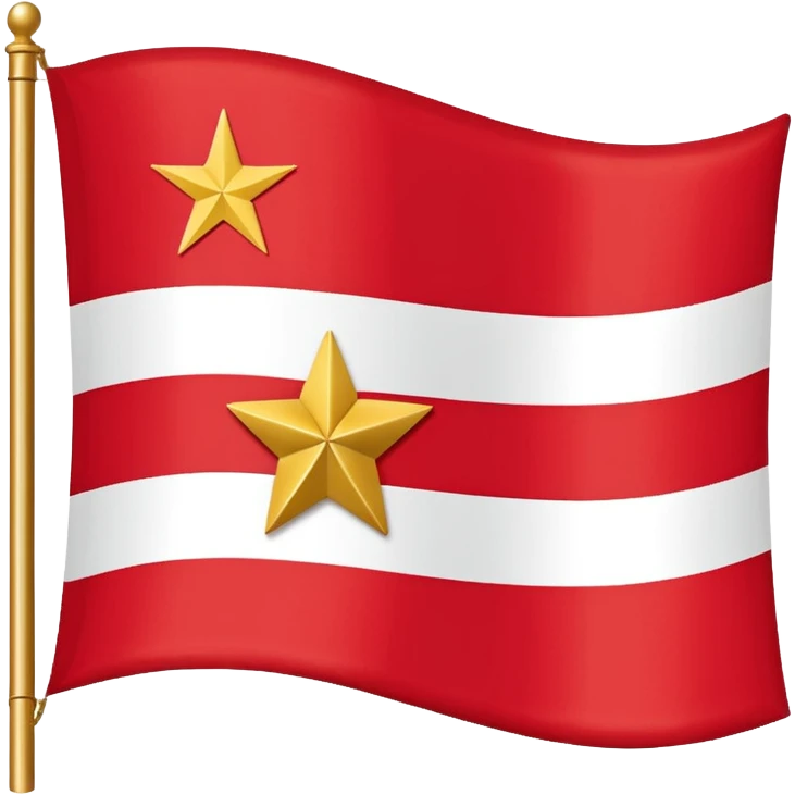 Bandeira do Pará em cor vermelho e banco é uma estrela no centro emoji