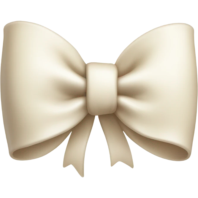 milk-colored bow emoji
