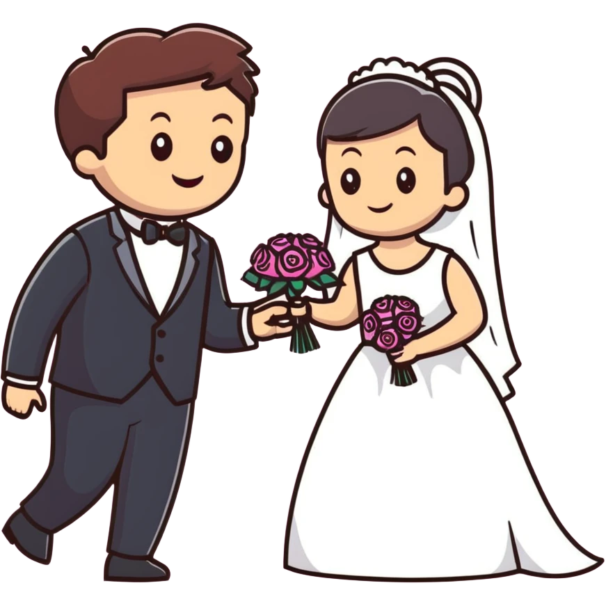 Person in fancy clothes sneaking into a wedding ceremony with a mischievous grin, uninvited guest emoji